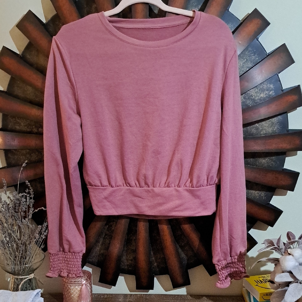 Pink Long Sleeve Women's Top Size Xl